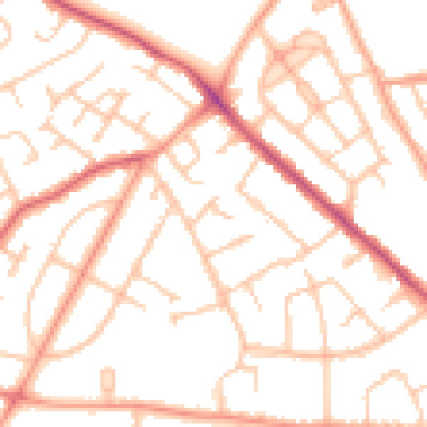 Daytime road noise heatmap for WV3 7ES