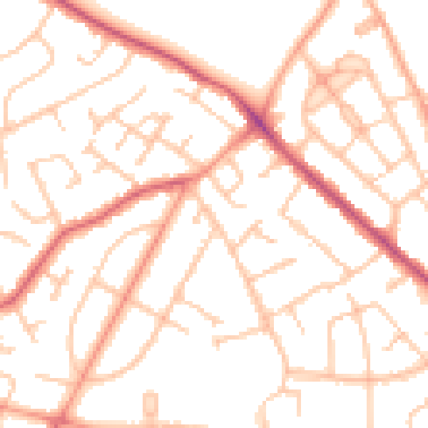 Daytime road noise heatmap for WV3 7ET