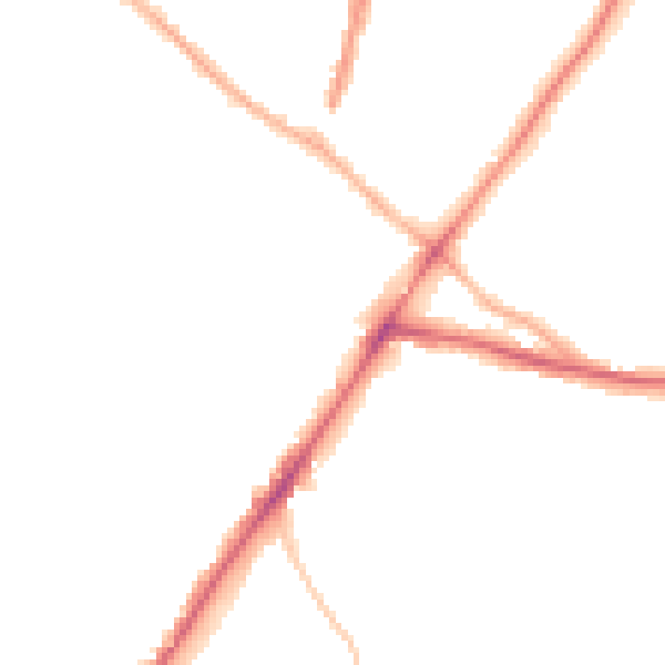 Night-time road noise heatmap for WV3 7LR