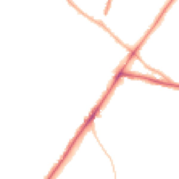Night-time road noise heatmap for WV3 7LT