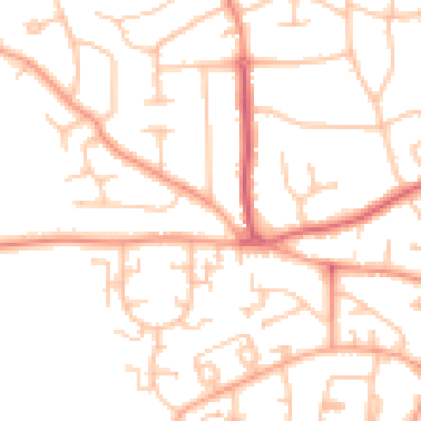 Daytime road noise heatmap for WV3 8DH