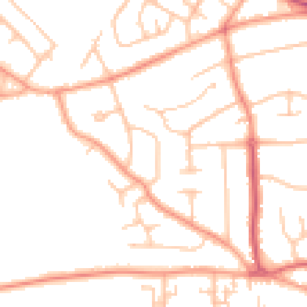 Daytime road noise heatmap for WV3 8DX