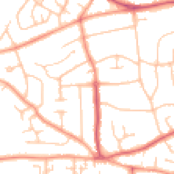Daytime road noise heatmap for WV3 8EQ