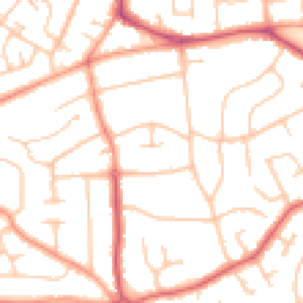 Daytime road noise heatmap for WV3 8ER