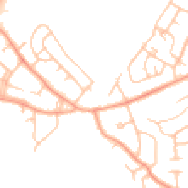 Daytime road noise heatmap for WV3 8HP