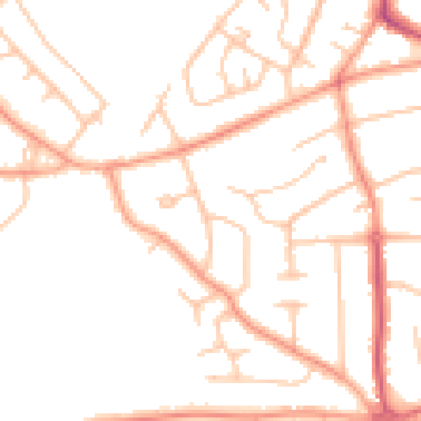Daytime road noise heatmap for WV3 8LR