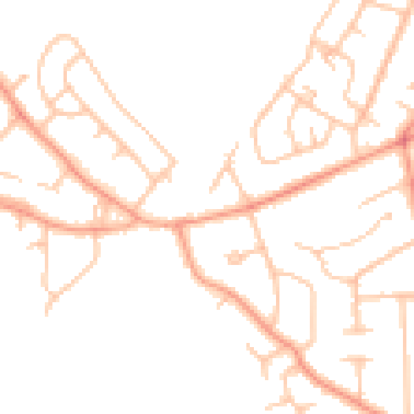 Daytime road noise heatmap for WV3 8LU