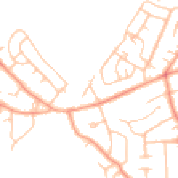 Daytime road noise heatmap for WV3 8LW