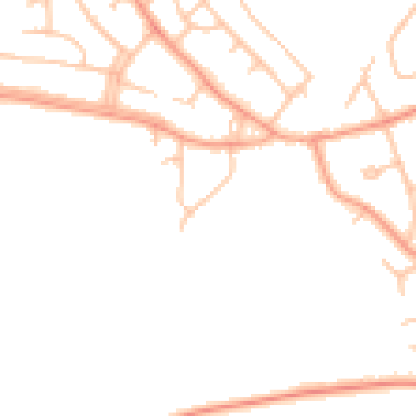 Daytime road noise heatmap for WV3 8LY
