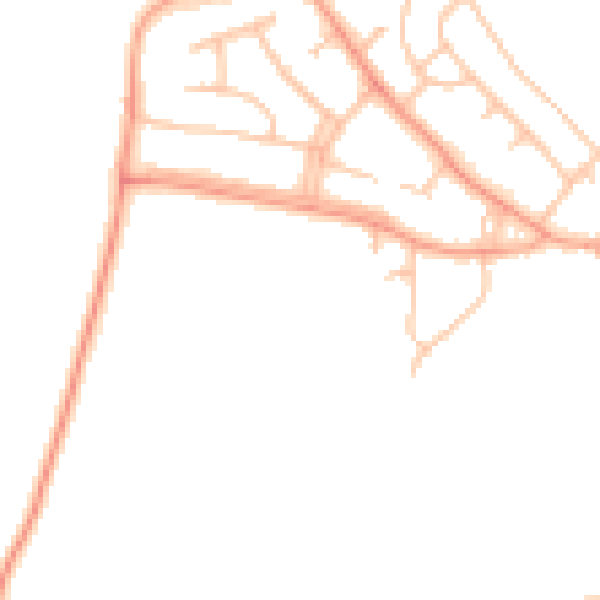 Daytime road noise heatmap for WV3 8NA