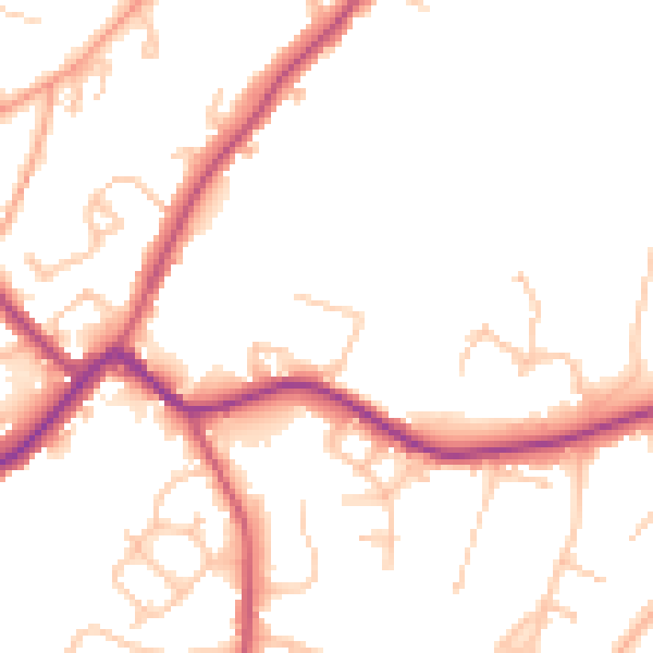 Daytime road noise heatmap for WV3 9DL