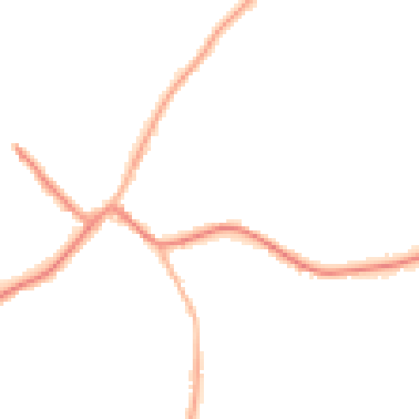 Night-time road noise heatmap for WV3 9ED