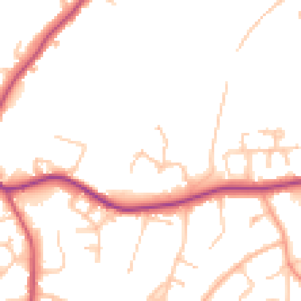 Daytime road noise heatmap for WV3 9EE