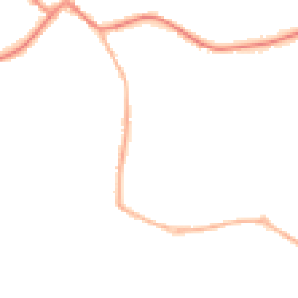 Night-time road noise heatmap for WV3 9ES