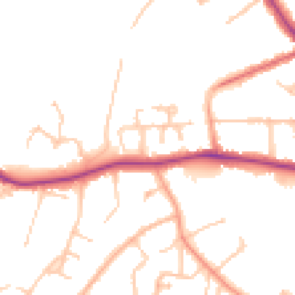 Daytime road noise heatmap for WV3 9JR