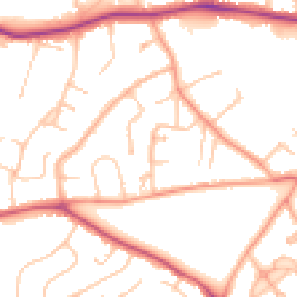 Daytime road noise heatmap for WV3 9LP