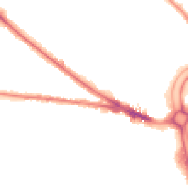 Night-time road noise heatmap for WV3 9NB