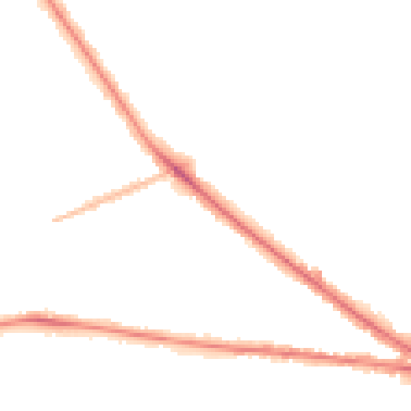 Night-time road noise heatmap for WV3 9NJ