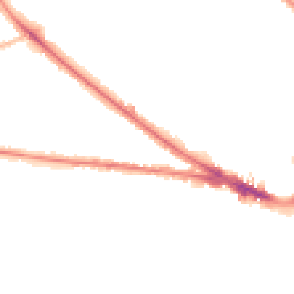 Night-time road noise heatmap for WV3 9PP