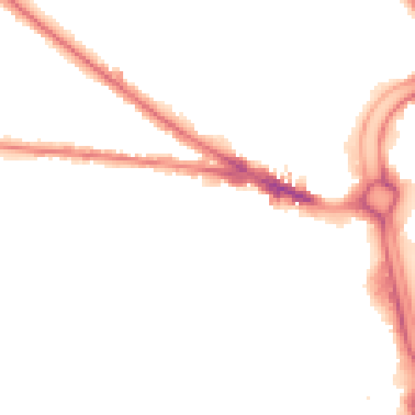 Night-time road noise heatmap for WV3 9RU