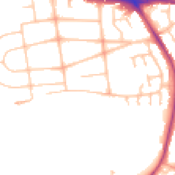 Daytime road noise heatmap for WV4 5EY
