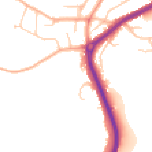 Daytime road noise heatmap for WV4 5LJ
