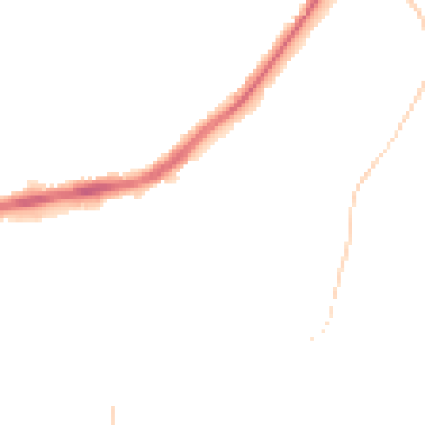 Night-time road noise heatmap for WV4 5PR