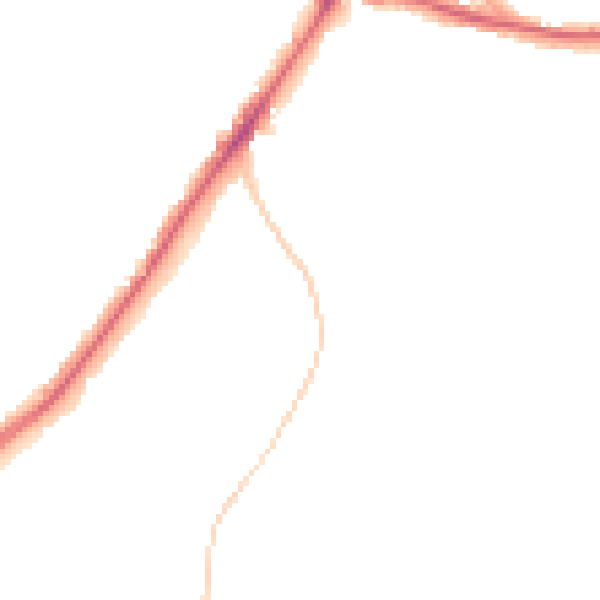 Night-time road noise heatmap for WV4 5SW