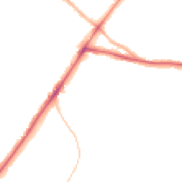 Night-time road noise heatmap for WV4 5UA