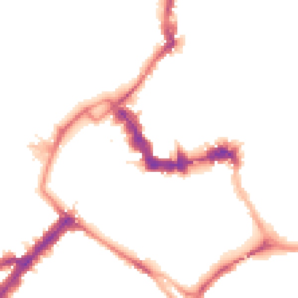 Night-time road noise heatmap for YO1 6AE