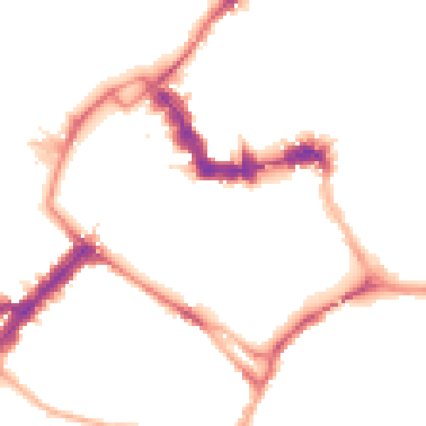 Night-time road noise heatmap for YO1 6BD