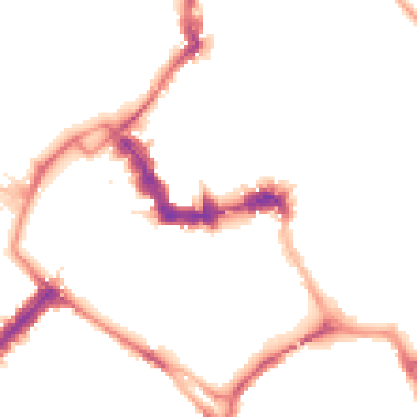 Night-time road noise heatmap for YO1 6DA