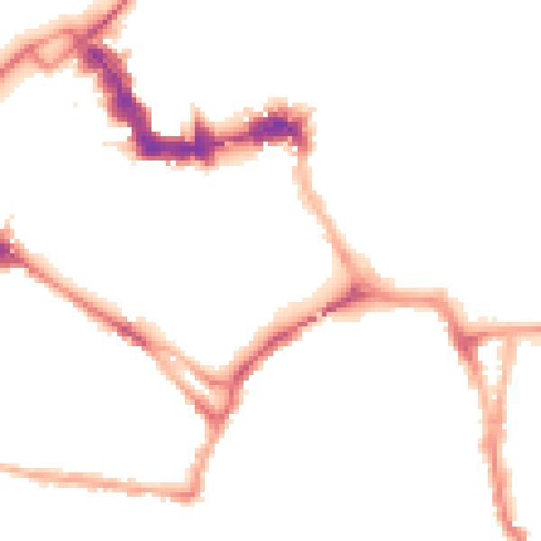 Night-time road noise heatmap for YO1 6DB