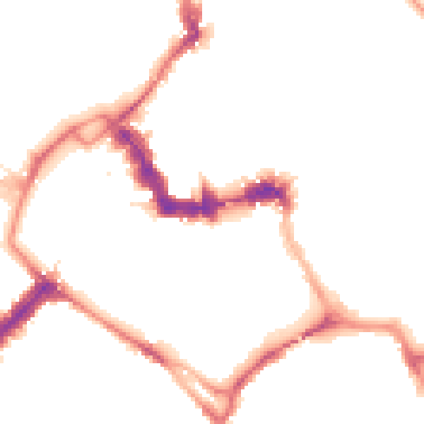 Night-time road noise heatmap for YO1 6DD