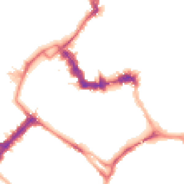 Night-time road noise heatmap for YO1 6DF