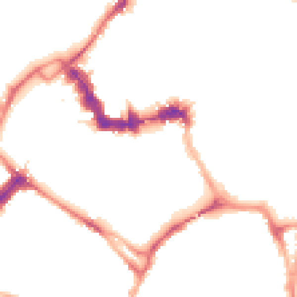 Night-time road noise heatmap for YO1 6DX