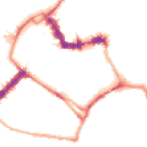 Night-time road noise heatmap for YO1 6DZ
