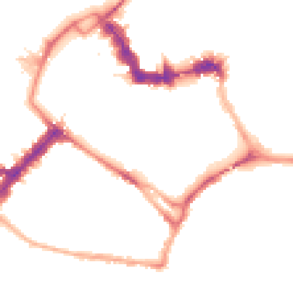Night-time road noise heatmap for YO1 6EA