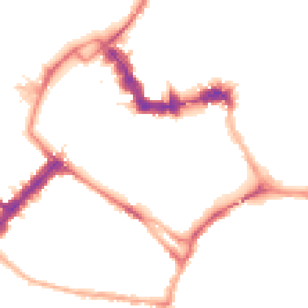 Night-time road noise heatmap for YO1 6EE