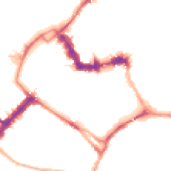 Night-time road noise heatmap for YO1 6EF