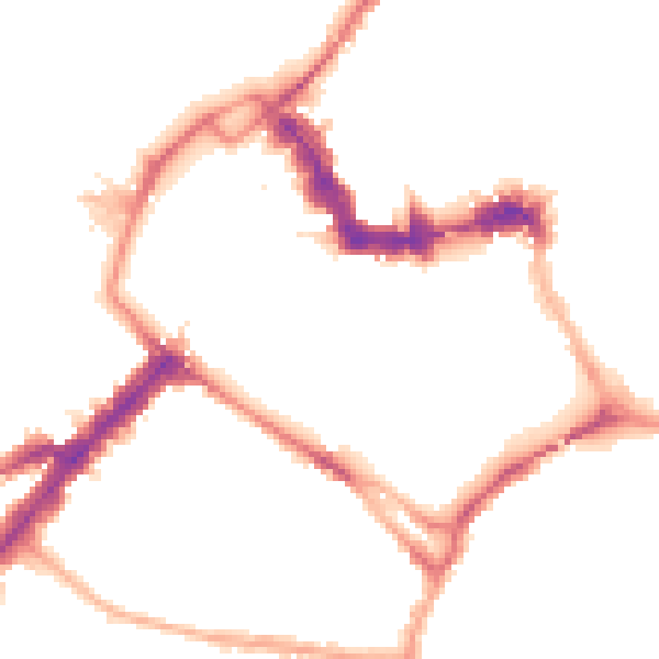 Night-time road noise heatmap for YO1 6EN