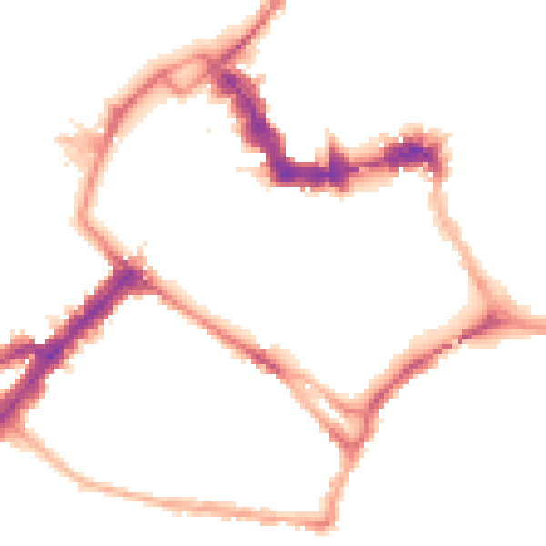 Night-time road noise heatmap for YO1 6EP