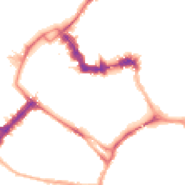 Night-time road noise heatmap for YO1 6EU