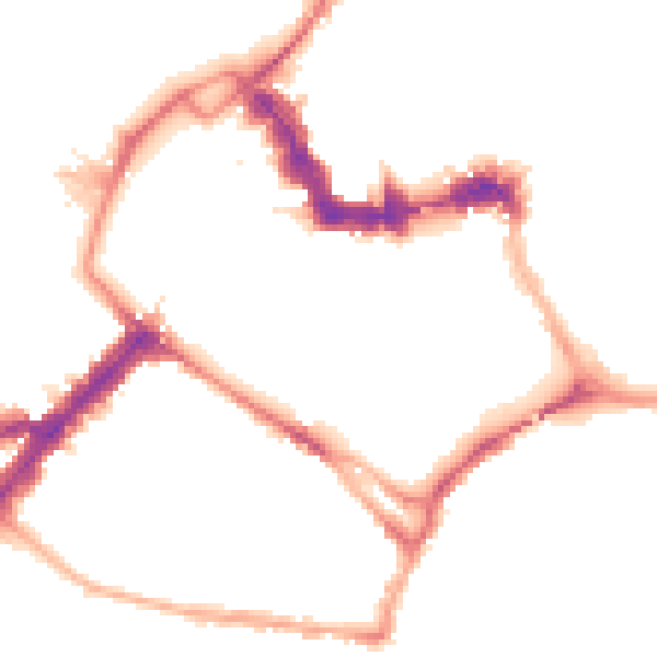 Night-time road noise heatmap for YO1 6EW