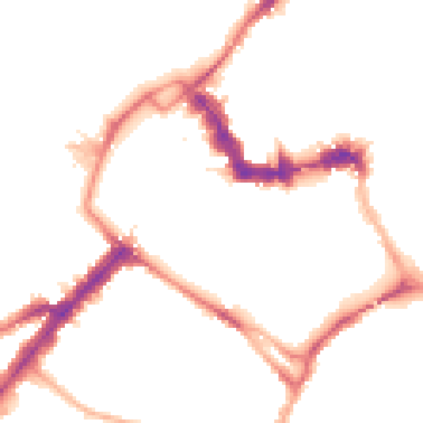 Night-time road noise heatmap for YO1 6EY