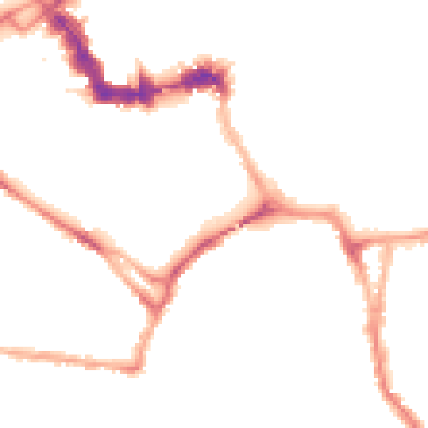 Night-time road noise heatmap for YO1 6FA