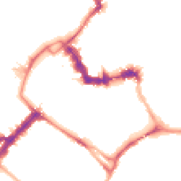 Night-time road noise heatmap for YO1 6FD