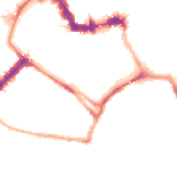 Night-time road noise heatmap for YO1 6HE