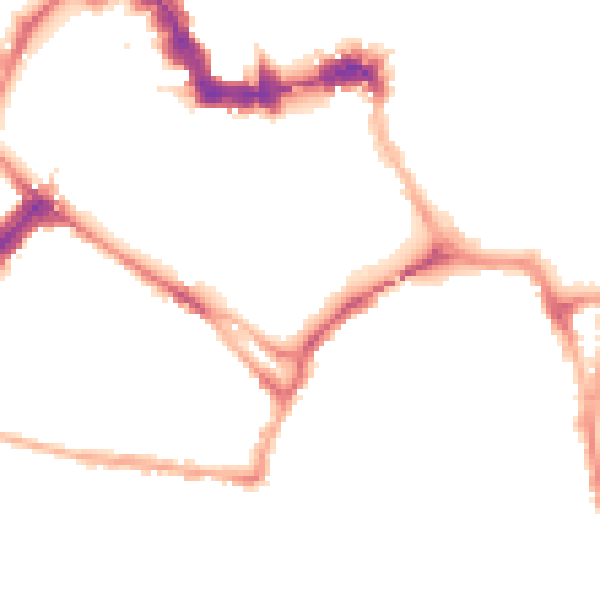 Night-time road noise heatmap for YO1 6HF