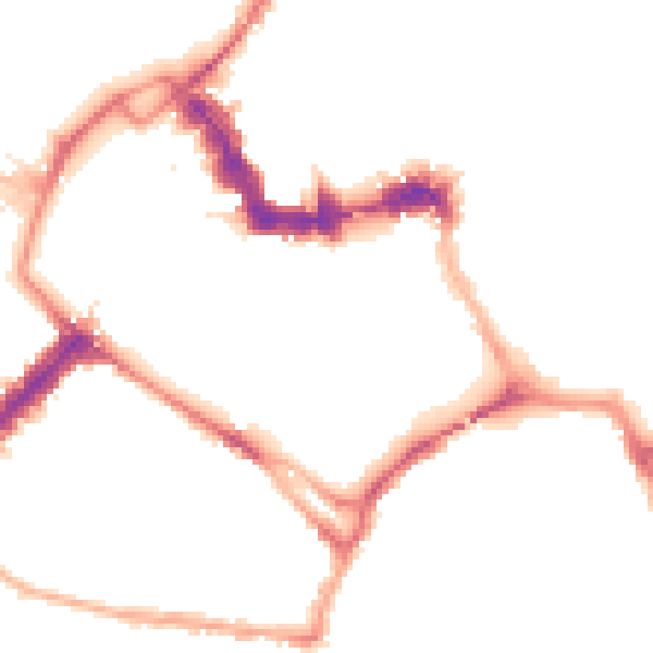 Night-time road noise heatmap for YO1 6HN